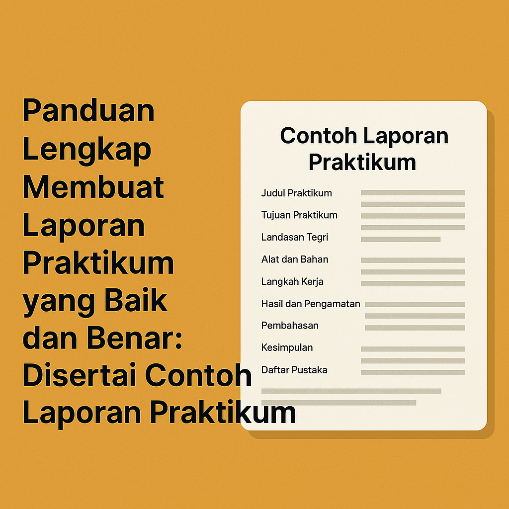 Panduan Lengkap Membuat Laporan Praktikum yang Baik dan Benar Disertai Contoh Laporan Praktikum